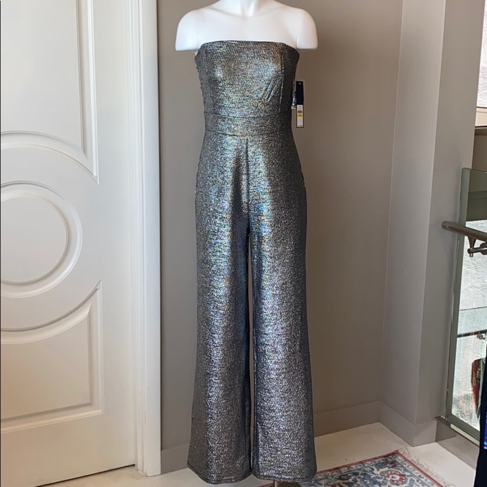RACHEL Rachel Roy Silver Jumpsuit